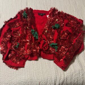 Women’s Tinsel Festive Graphic Cardigan by 33 Degrees
